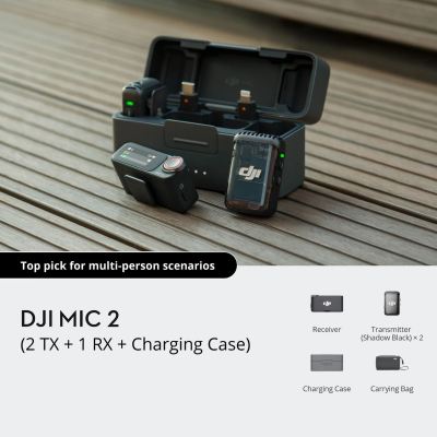DJI Mic 2 (2TX+1RX+Charging Case)