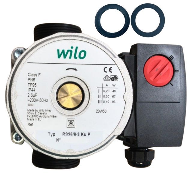 WILO 25/6 Plastic Body Secondary Hot Water Pump Replacement To Grundfos Bronze