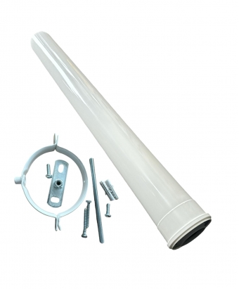 ideal heating flue extension kit 203129 1m 1m white