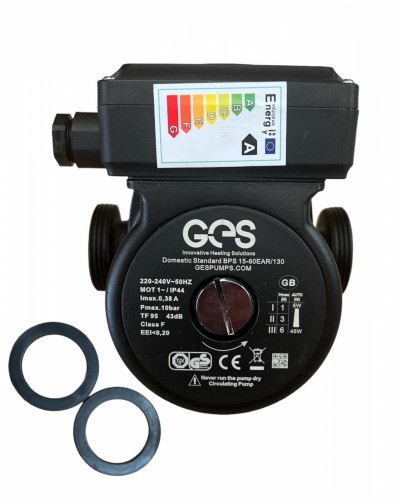 GES A RATED ERP 15-60 130 PUMP 1½" BSP REPLACES GRUNDFOS UPS2 15-50/60 130 98334549