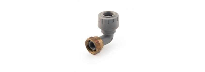 polyplumb bent tap connector - 1/2" bsp swivel x 15mm