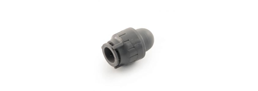 polyplumb demountable socket blank end - 15mm grey