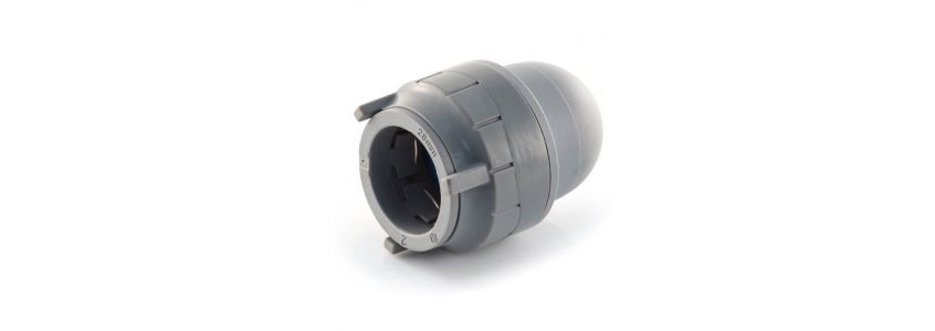 polyplumb demountable socket blank end - 28mm grey