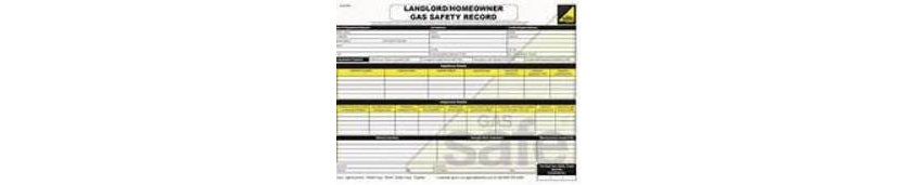 gas safe landlord record pad (50 certificates), gslpad1