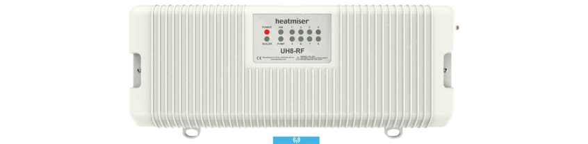 heatmiser uh8-rf wireless 8 zone wiring centre