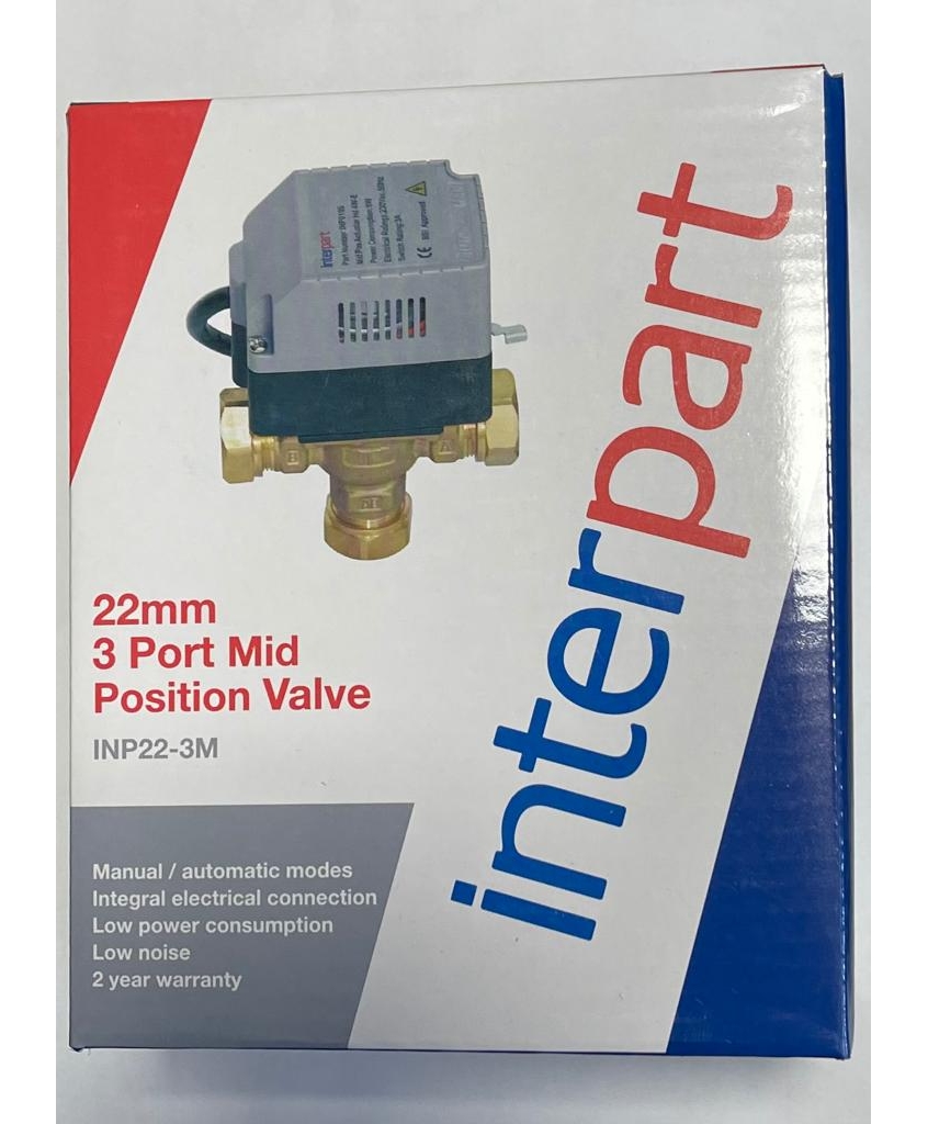 baxi interpart 22m 3 port valve original boxed part