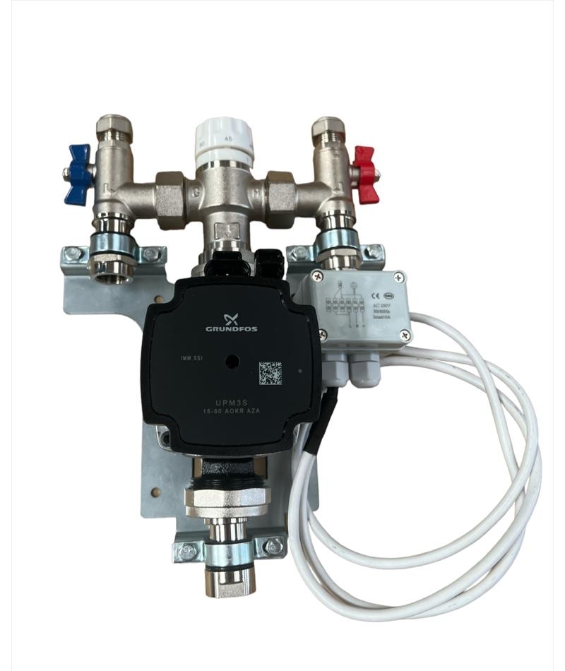 underfloor heating grundfos single zone/room manifold pump mixing blending valve
