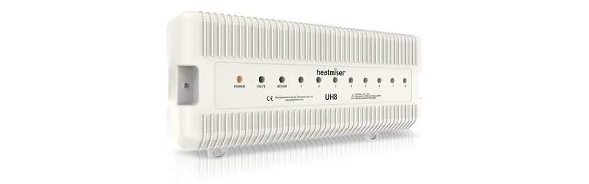heatmiser uh8 - 8 zone 230v underfloor heating wiring centre
