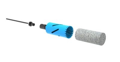 knock out tool (core bit and core adaptor shown, not included and sold separately)