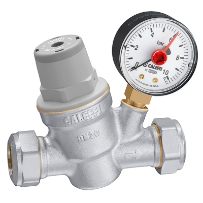 15mm high performance pressure reducing valve c/w gauge